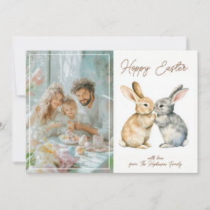 Customisable 🐇Egg-stra Cute Hoppy Easter Holiday Card