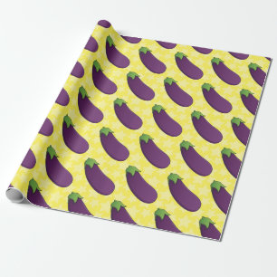 Customisable Eggplant Wrapping Paper