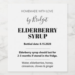 Customisable Elderberry Syrup Label ZEB_01