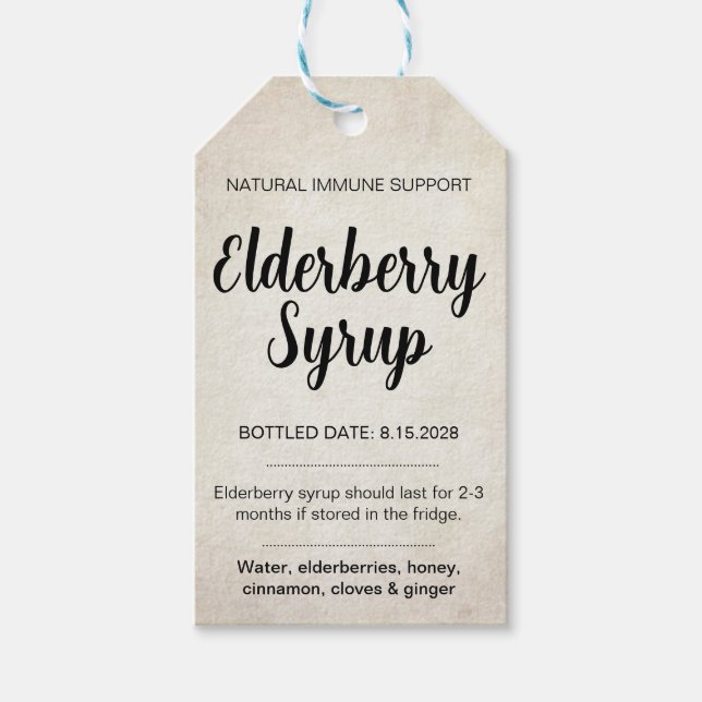 Customisable Elderberry Syrup Label ZEB_02 (Front)