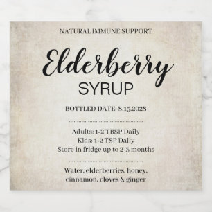 Customisable Elderberry Syrup Label ZEB_03a
