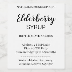 Customisable Elderberry Syrup Label ZEB_03b