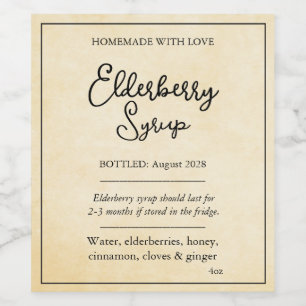 Customisable Elderberry Syrup Label ZEB_05a