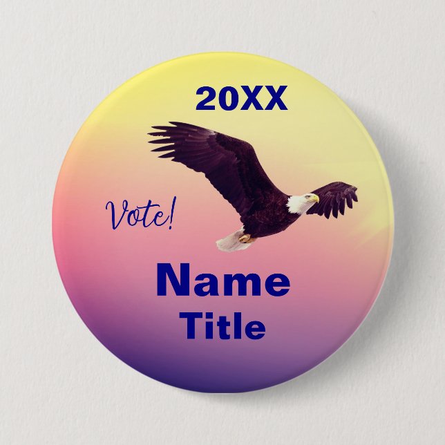 Customisable Elections Politics 7.5 Cm Round Badge (Front)