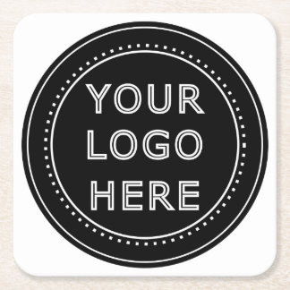 Customisable, elegant, bold & refined square paper coaster