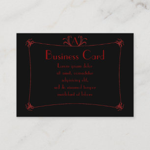 Customisable Elegant Border With Monogram Business Card