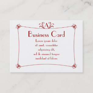 Customisable Elegant Border With Monogram Business Card