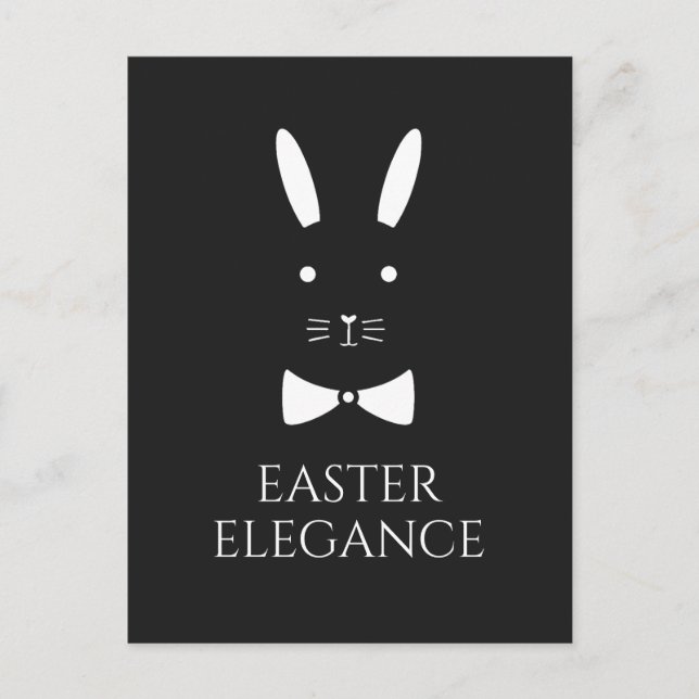 Customisable Elegant Easter Greeting Holiday Postcard (Front)