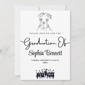 Customisable Elegant Graduation Party Invitation