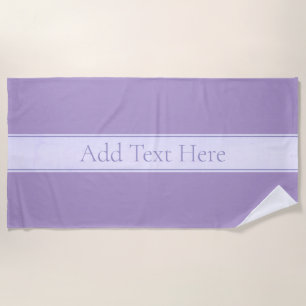 Customisable Elegant Light Lavender Purple Beach Towel