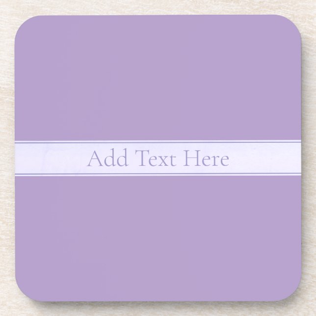 Customisable Elegant Light Lavender Purple Coaster (Front)