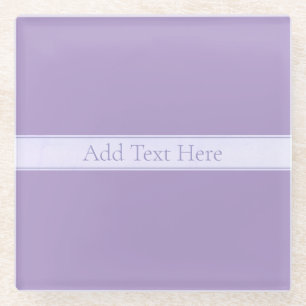 Customisable Elegant Light Lavender Purple Glass Coaster