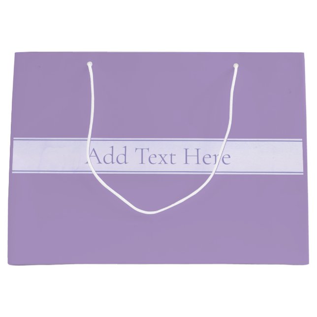 Customisable Elegant Light Lavender Purple Large Gift Bag (Front)