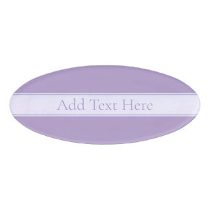 Customisable Elegant Light Lavender Purple Name Tag