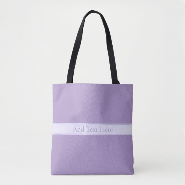 Customisable Elegant Light Lavender Purple Tote Bag (Front)
