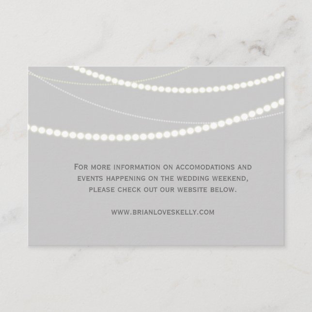 Customisable Elegant Light Strings Enclosure Card (Front)