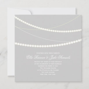 Customisable Elegant Light Strings Wedding Invite