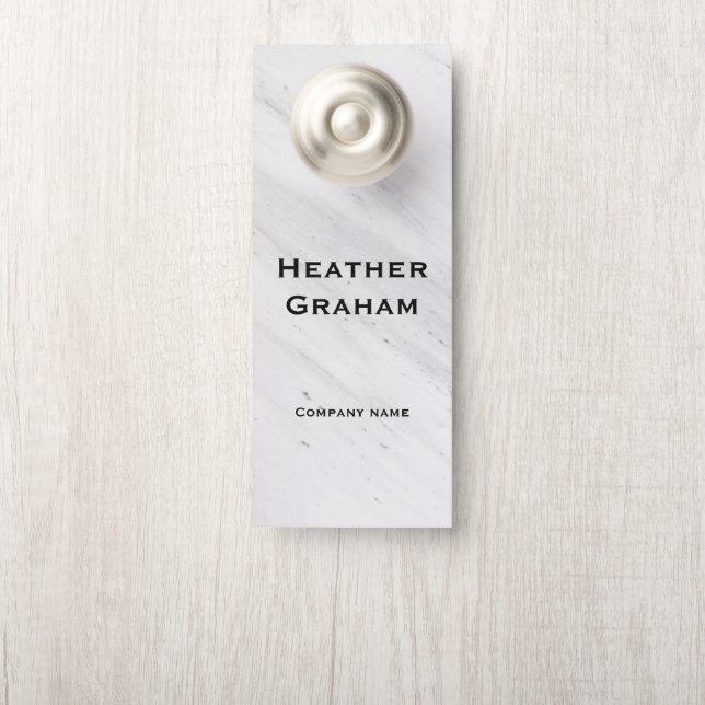 Customisable Elegant Marble  Door Hanger (On Knob)