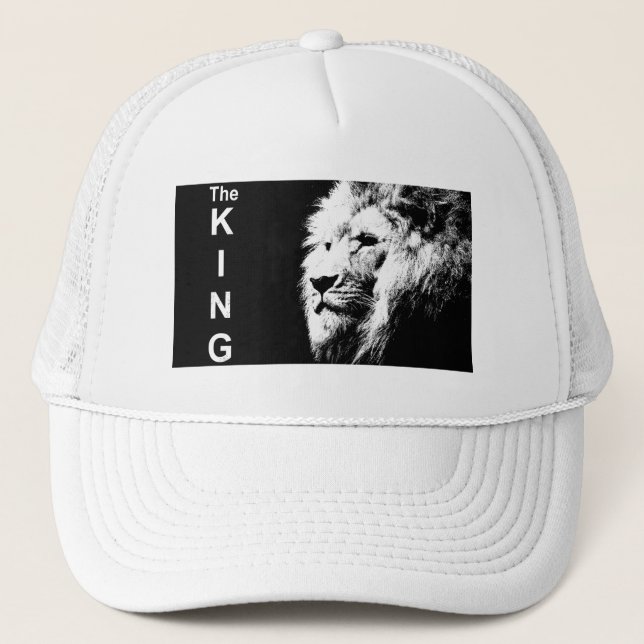 Customisable Elegant Modern Lion Template Trucker Hat (Front)