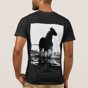 Customisable Elegant Modern Running Horse Pop Art T-Shirt