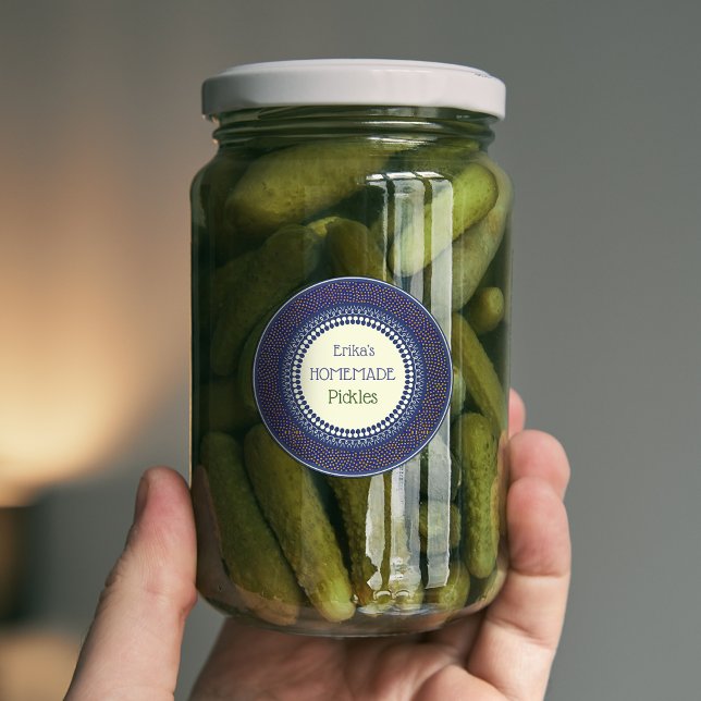 Customisable Elegant Navy Blue Homemade Pickles (Creator Uploaded)