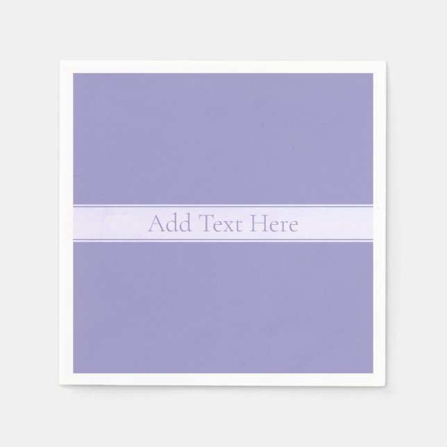 Customisable Elegant Pale Purple Napkin (Front)
