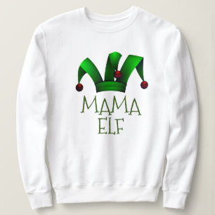Customisable Elf Santa Helper Christmas MAMA ELF Sweatshirt