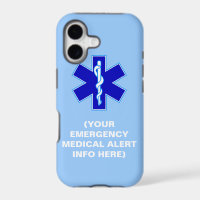 Customisable Emergency Medical Alert iPhone Cases