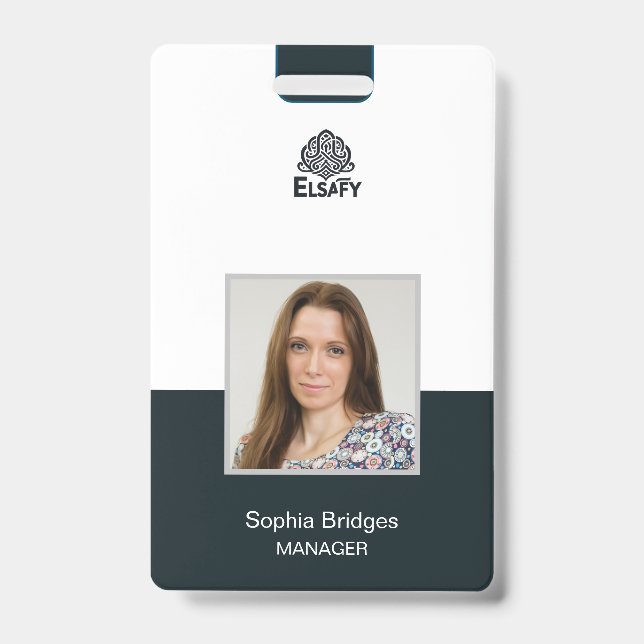customisable Employee ID Card Badge (Front)