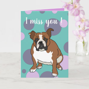 Customisable English Bulldog Card