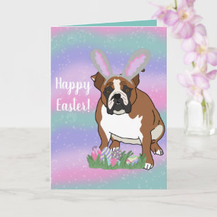 Customisable English Bulldog Easter Card