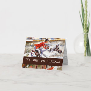 Customisable Equestrian THANK YOU Card by Ginette