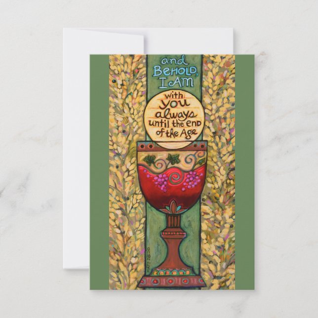 Customisable Eucharist card, First Communion gift (Front)