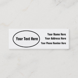 Customisable European Oval Profile Card