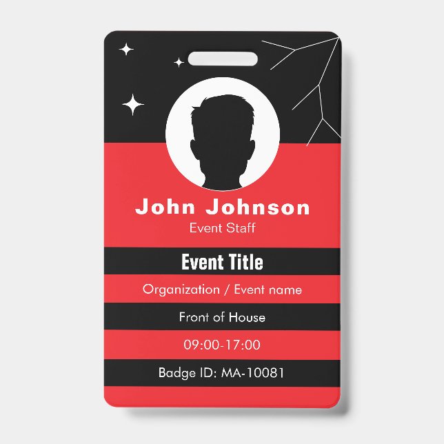 Customisable event badge ID (Front)