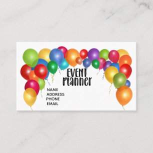 Customisable Event Planner business card