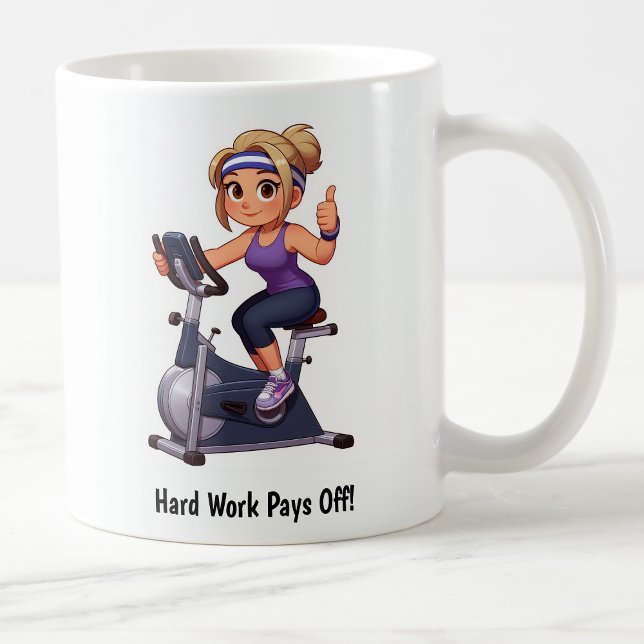 Customisable Exercise Bike Workout Coffee Mug (Creator Uploaded)