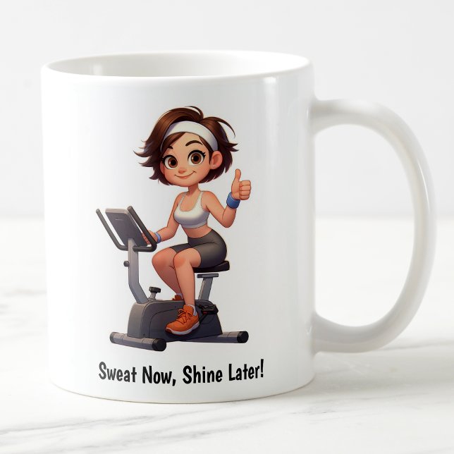 Customisable Exercise Bike Workout Coffee Mug (Creator Uploaded)