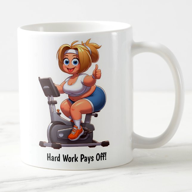 Customisable Exercise Bike Workout Coffee Mug (Creator Uploaded)
