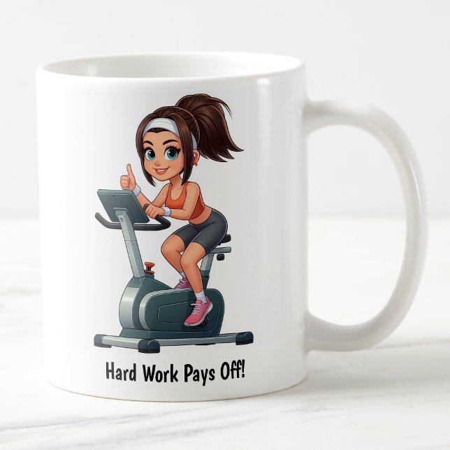 Customisable Exercise Bike Workout Coffee Mug (Creator Uploaded)