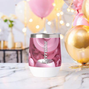 Customisable Eye-Catching 3D Pink Swirl