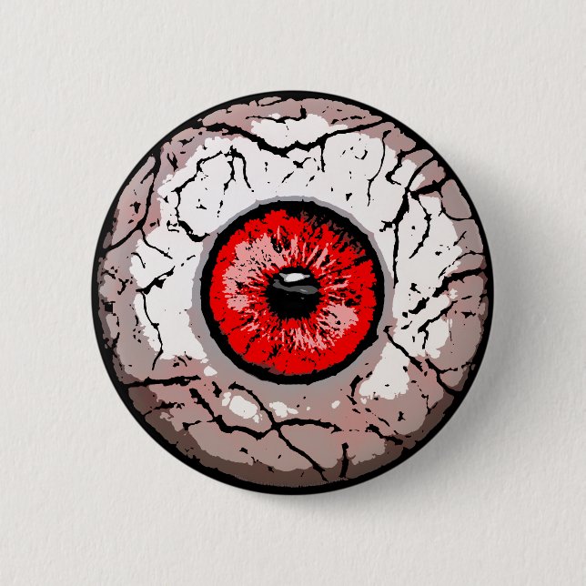 Customisable Eyeball -Button 6 Cm Round Badge (Front)