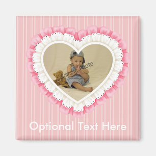 Customisable Eyelet Lace Heart Magnet