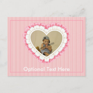 Customisable Eyelet Lace Heart Postcard