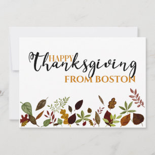 Customisable Fall Foliage Thanksgiving Card