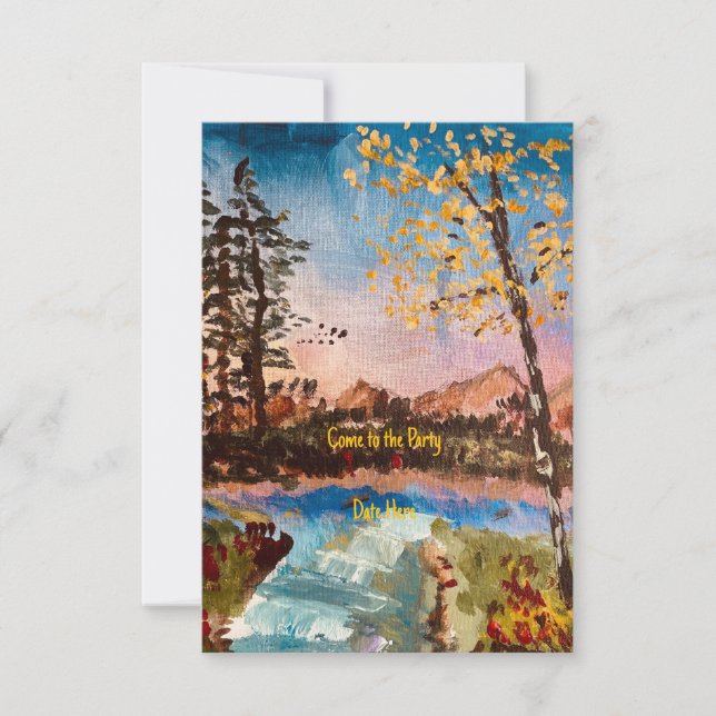 Customisable Fall party  Invitation or Save the Da (Front)