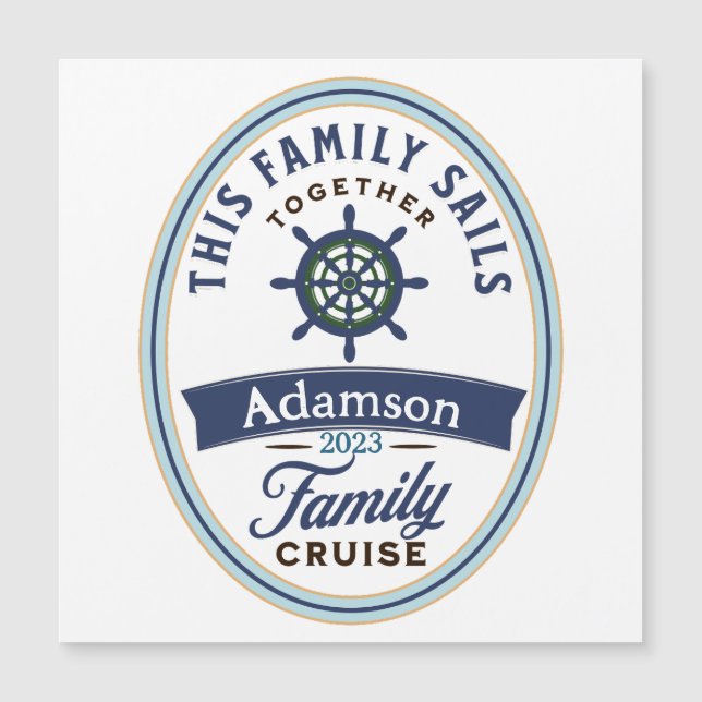 Customisable Family Cruise Magnet (Front)