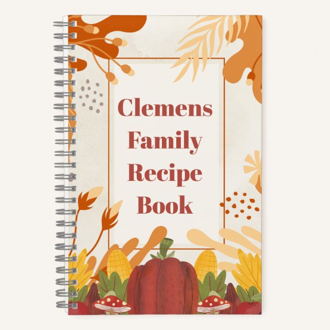 Customisable Family Recipe Notebook (Front)
