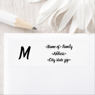 Customisable Family Return Address