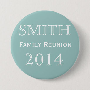 Customisable Family Reunion Blue 7.5 Cm Round Badge